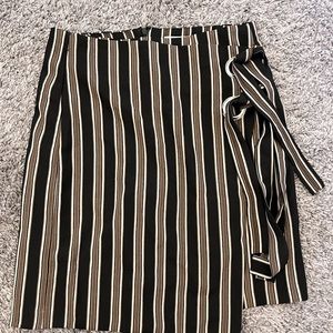 Urban outfitters pinstripe black and brown skirt size medium